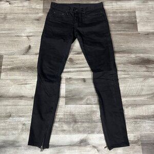 MNML Mid Rise Denim Ankle Zip Skinny Jeans Black Women’s Size 28
